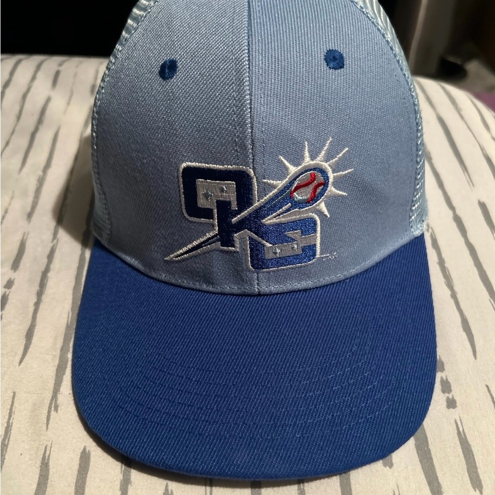 Blue Baseball Cap with Embroidered Logo